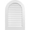 Ekena Millwork Round Top Surface Mount PVC Gable Vent: Functional, w/ 3-1/2"W x 1"P Standard Frame, 24"W x 36"H GVPRT24X3601SF - alternate 1